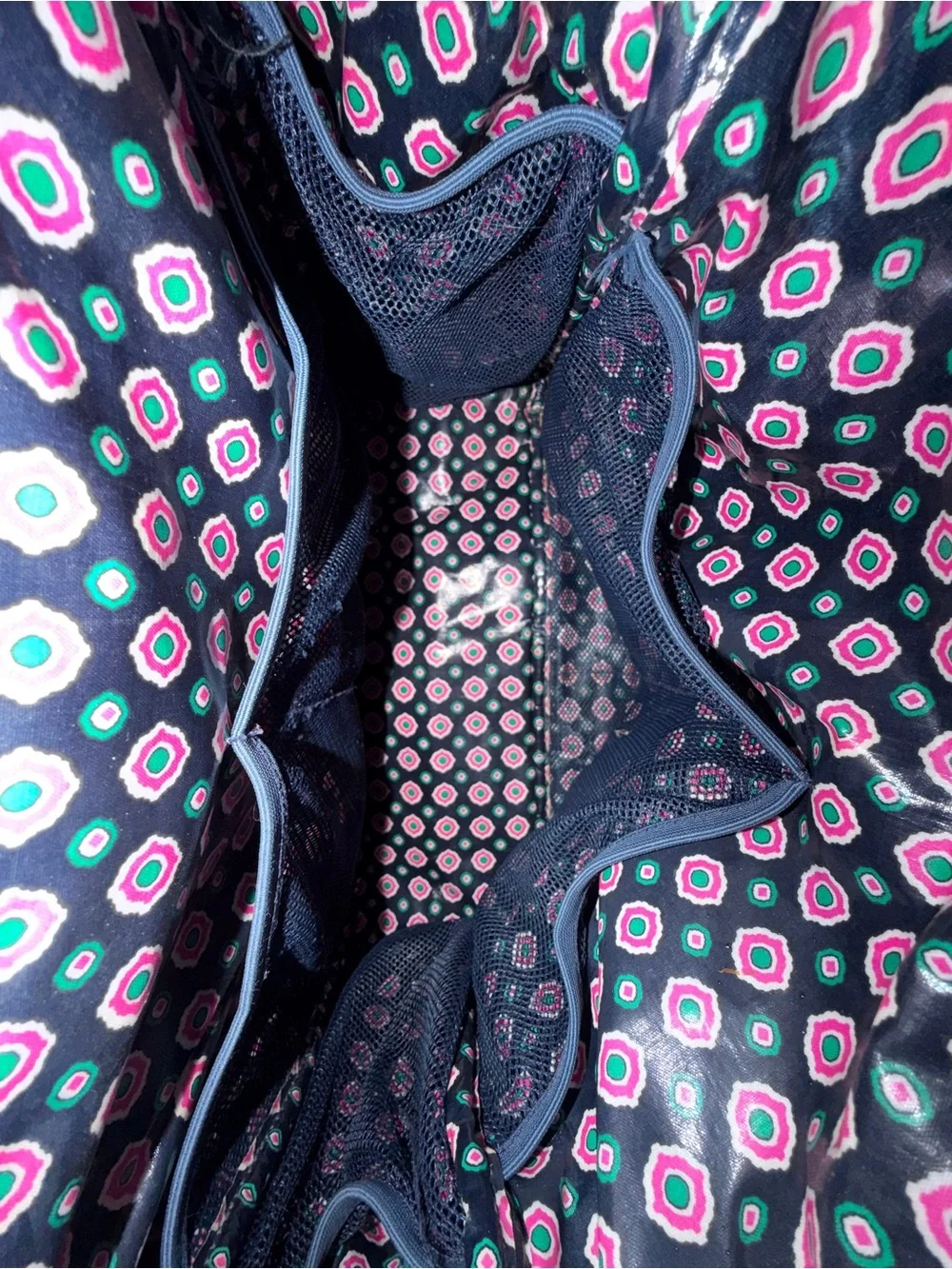 Vera Bradley Navy Floral Paisley Quilted Diaper Bag